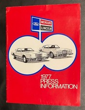 Original Ford Lincoln Mercury 1977 Press Kit 4 8X10 Photos Comet Cougar Montego picture