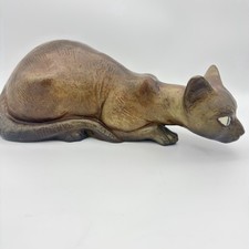 LLADRO #12001 Siamese Cat Gres Finish Retired 1975 Live Size Huge Excelent picture