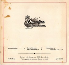 MENU - Austin Texas The Driskill Hotel 1939  RARE  W.L.Stark MGR  SEE PRICES picture