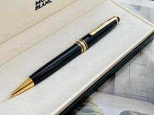 Montblanc Meisterstuck 164 Black Gold Ballpoint Pen New Box Authentic Luxury picture