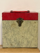 Vintage 45rpm Record Tote Steel Metal Box - 7.25