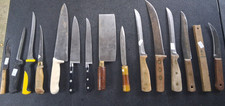 Lot Of 15 Vintage Misc Fixed Blade Knives Cleaver Bakelight Dexter Russel Flea m picture