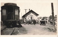 Railroad Station, Ontonagon MI Michigan 1917 RPPC Photo Postcard COPY picture