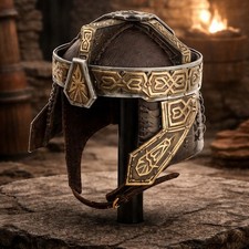 Gimli Helmet Replica: Lord of the Rings Dwarven Costume Display Stand The Hobbit picture