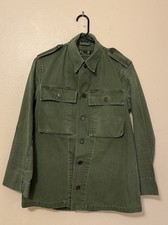 Vintage 1961 Dutch Army HBT Field Jacket KL Neirynck-Holvoet Herringbone 88 picture