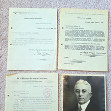 Original William Ritter photo & signed company docs- RARE picture