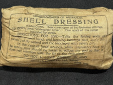 ORIGINAL WW2 AUSTRALIAN BRITISH ARMY SHELL FIELD DRESSING BANDAGE 1942 1st AID picture