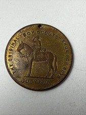 Vintage July 1910 Boy Scouts Shoe For Boys Token Excelsior Shoe Co Medal O picture