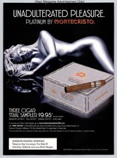 Montecristo Platinum Cigars Vintage Box Silver Model Luxury 2007 Advertisement picture