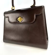 BALLY Hand Bag Dark Brown Leather Authenticity picture