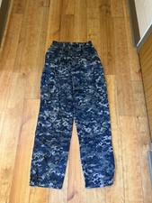 U.S NAVY NWU TYPE 1 MILITARY BLUEBERRY DIGITAL CAMO CARGO PANTS TROUSERS SM-Reg picture