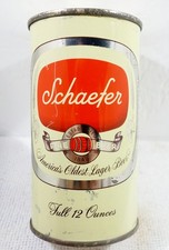 Schaefer Albany New York Flat Top Beer Can Bottom Opened #1 picture