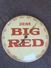 Vintage Drink Big Red Soda Advertising Thermometer Pam Clock Co. RD-5 picture