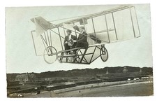 Antique photo 1912 RPPC Aircraft Narragansett Pier Rhode Island picture