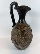 Vintage Italian Terracotta Dragon Jug Ewer Handcrafted Pottery 17” 8.7 lb picture