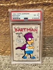 1990 TOPPS SIMPSONS STICKERS #1 BARTMAN PSA 6 picture