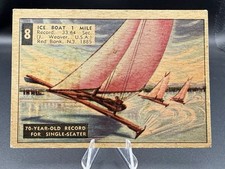 1954 Parkhurst Race Against Time Card #8 Ice Boat b1 picture