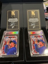 Kickstradomis Shohei Ohtani RED 50/50 Stained Glass BOOKEND SET 1/5 & 5/5 RARE picture