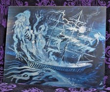BIG Haunted Mansion lenticular Ghost Ship 6 images Disneyland Disney World RARE picture