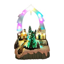Holiday Time 11 Inch Light Up Musical Christmas Village Scene Plays 8 Carols picture