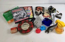 Junk Drawer Lot Random Fishing Reel Wrenches Paper Weight Vintage Knick Knacks picture