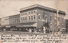 RPPC Main Street Thorntown Indiana Department Store Photo Vtg Postcard 42A picture