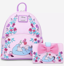 BNWT HT Loungefly Disney Eeyore Floral Mini Backpack & Bow Wallet Set picture