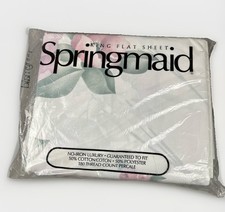 Vintage Springmaid King Lillique Rose Flat Sheet Factory Sealed Package picture