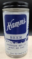Rare Hamm's Beer Glass Salt Shaker Anderson Beverage Co Minot, North Dakota picture