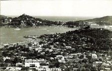 1940s Acapulco Bay Mexico Real Photo Postcard RPPC Navarro Fot Vintage View picture