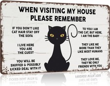 Vintage When Visiting My House Please Tin Metal Signs Home Décor 8x12  picture