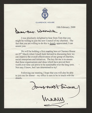 KING CHARLES III of United Kingdom Signed Letter 2009, Clarence House, JSA LOA picture