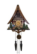 Handcrafted Black Forest Cuckoo Clock Farming Scene Quartz German Design Musical picture
