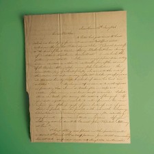 1846 Wyllys Peck ALS Revolutionary War Pension Claim Stephen Alling New Haven picture