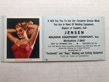 Vintage 1950's Pinup Girl Advertising Blotter w/ Flirty Blond Woman picture