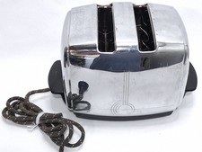 VTG 50's Sunbeam Toaster T-20b Radiant Control Chrome Art Deco USED WORKING picture
