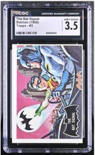 1966 Topps Batman (Black Bat Logo) #3 The Bat Signal CGC 3.5 picture