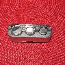 Vintage Harley-Davidson Motorcycle Chrome 3-Button Metal Coin Holder  picture