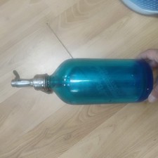 Vintage J. Vogel & Sons Blue Glass Seltzer Bottle Made in Czechoslovakia  picture