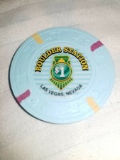 PRISTINE $1.00 Casino Chip from the Boulder Station Casino Las Vegas Nevada Blue picture