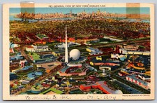 General View Of Constitution Mall New York World's Fair 1939 NY Linen Postcard picture