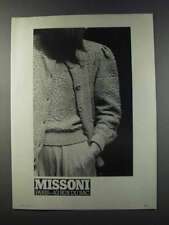 1981 Missoni Fashion Advertisement picture