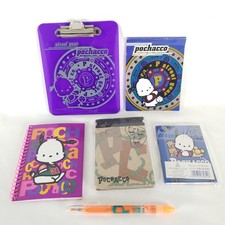 Vintage Sanrio Pochacco Merch Lot Note Pad Clipboard Highlighter Spiral Book 90s picture