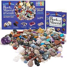 Rock & Mineral Collection Activity Kit (200+Pcs) with Geodes, for kids, STEM picture