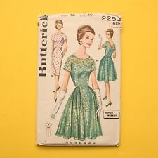 Vintage 1960s Plus Size Scoop Neck Dress Sewing Pattern - 2253 - Bust 42 - UC FF picture