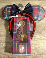 Disneyland VIP Tours Plaid Mickey Ears Headband + Keychain Set New w/ Tags picture