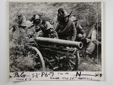 Italian Bersaglieri Soldiers Field Gun Abyssinia War Ethiopia 1935 VTG Photo picture