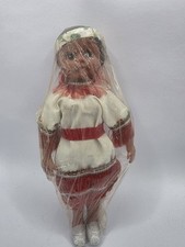 Native American Doll in Traditional Dress, Veiled, Vintage 1950-1970s picture