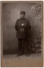 CIRCA 1890s CABINET CARD PETERSON POLICE LAWMEN WITH BATTON KENSINGTON MINNESOTA picture