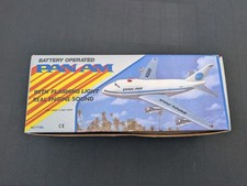 Vtg 70s 80s Pan Am Boeing 747SP Battery Operated Toy Jet Airplane Nos In Box  picture